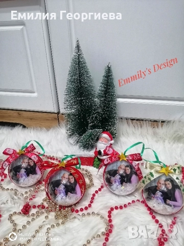 Коледни топки със снимки ♥️, снимка 18 - Коледни подаръци - 52621899