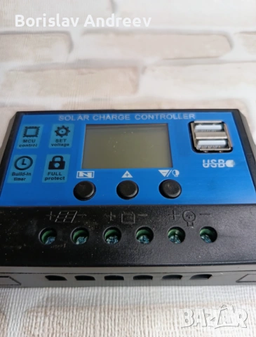 12V/24V 10A 30A PWM соларен контролер за зареждане - регулируем LCD дисплей с таймер, снимка 5 - Друга електроника - 54083740