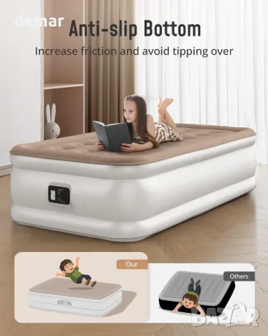Airefina надуваемо легло надуваем матрак с вградена помпа.Размери: 190 × 99 × 40 см., снимка 6 - Спални и легла - 49823104