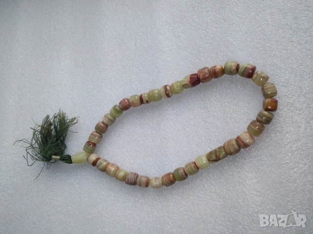 Броеница от естествен, полускъпоценен камък, снимка 6 - Колиета, медальони, синджири - 54077648