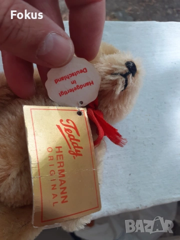 Оригинално плюшено мече Teddy Hermann, снимка 3 - Антикварни и старинни предмети - 53307221