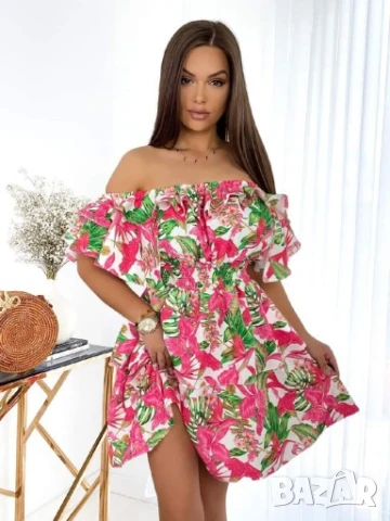 флорална рокля , снимка 3 - Рокли - 51081375