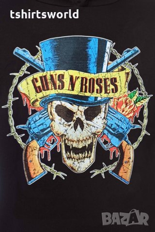 Нов мъжки суичър с дигитален печат на музикалната група Guns N'Roses, череп, снимка 10 - Суичъри - 31912084