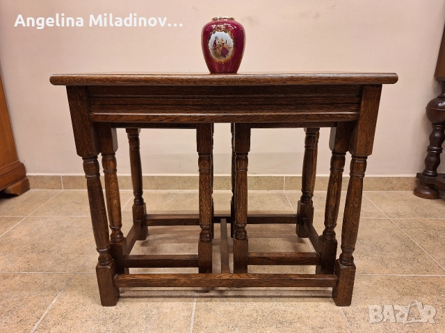 К - т помощна масичка с табуретки, снимка 3 - Маси - 52817879