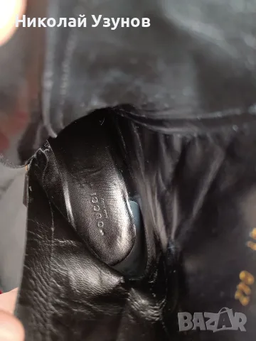 Оригинални дамски боти Gucci Jumbo GG Canvas Leather Boots, снимка 13 - Дамски боти - 55804964