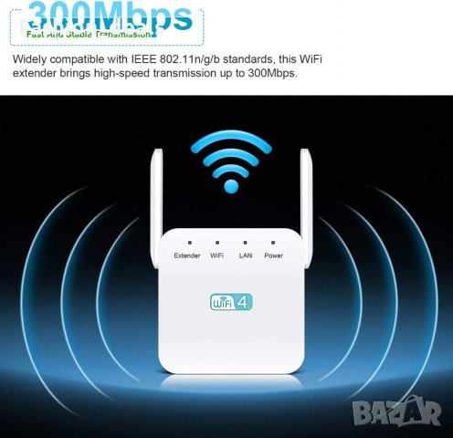 Нов WiFi усилвател за сигнал Интернет Антена разширител на обхват за дом офис, снимка 2 - Други стоки за дома - 39824431