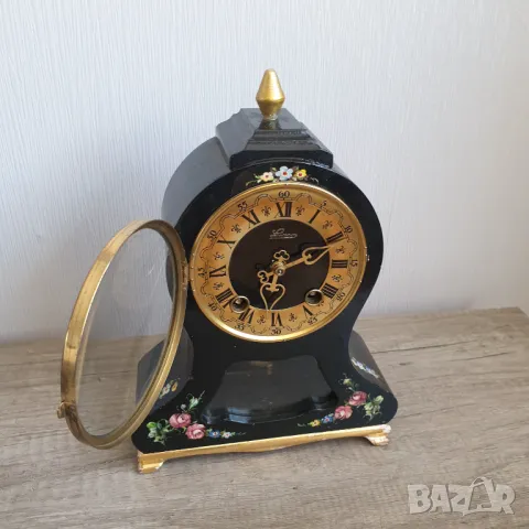 Механичен настолен швийцарски часовник ръчно рисуван, снимка 7 - Антикварни и старинни предмети - 49698195