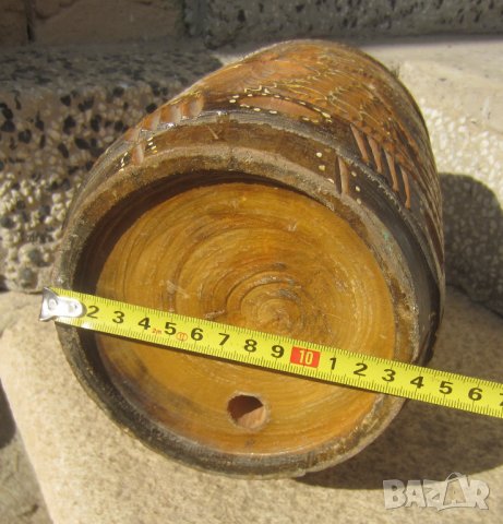 Малки буренца и Старо дървено буре бъчва бъчонка бъкел бъклица дърворезба, снимка 6 - Антикварни и старинни предмети - 28883935