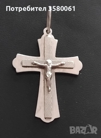 Сребърни сенжир с кръст , снимка 4 - Колиета, медальони, синджири - 53884350