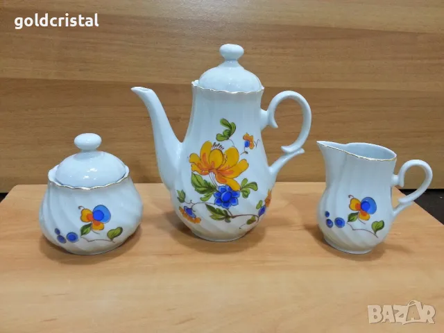 Стар български порцелан чайник заханица латиера 