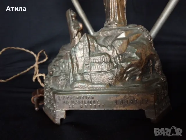 нощна лампа 24/31 см бронз, снимка 4 - Настолни лампи - 49646909