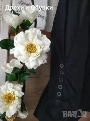 Черно дълго зимно яке със скрита качулка, снимка 11 - Якета - 56151610
