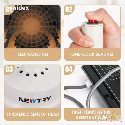 Запечатваща-Затваряща машина с Електромагнитна индукция на капачка с фолио 20-100mm , снимка 4 - Други машини и части - 33737331