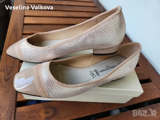 Дамски балеринки, естествена кожа, снимка 2 - Дамски ежедневни обувки - 49872948