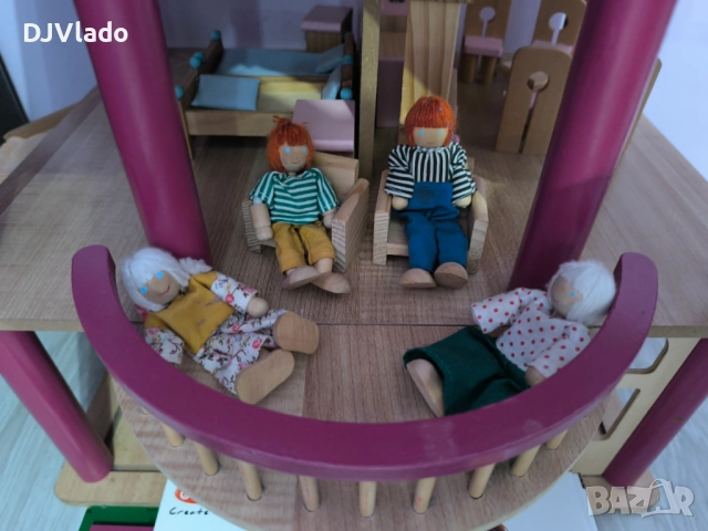 Масивна детска дървена къща за кукли, снимка 11 - Играчки за стая - 51970665
