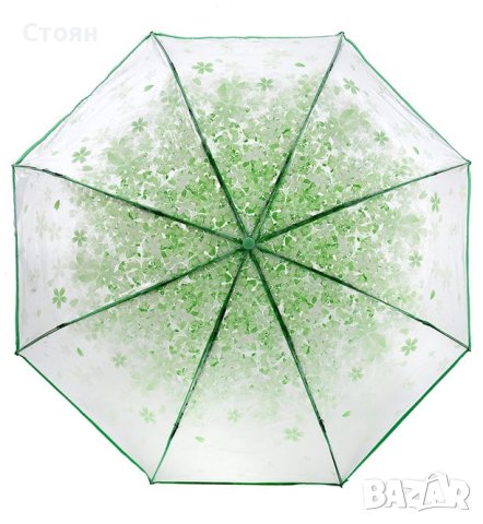 Сгъваем чадър за дъжд с ръчни прозрачни листа от Veraman 26 см