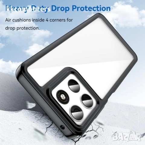 Прозрачен калъф с Цветна Рамка за Motorola Moto G67 Power 5G / G57 Power 5G - Акрил+TPU, Вкл. Протек, снимка 7 - Резервни части за телефони - 53355042