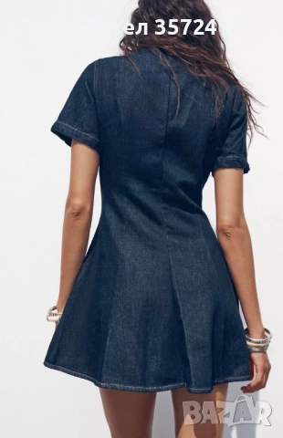 ZARA рокля от Деним, снимка 2 - Рокли - 51439125