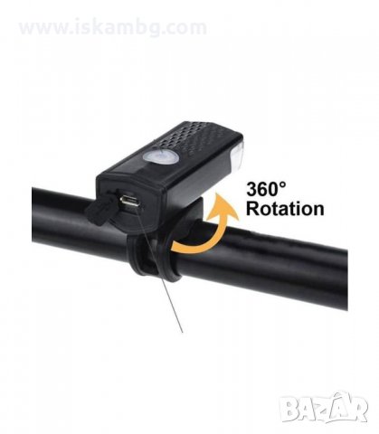 USB ФАР ЗА ВЕЛОСИПЕД С ТРИ РЕЖИМА НА РАБОТА - код 2140, снимка 6 - Аксесоари за велосипеди - 33948744