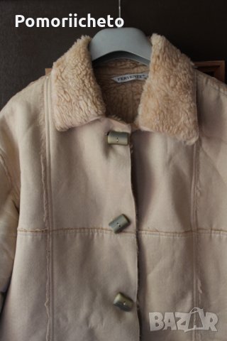 Леко палто имитация на кожа, снимка 3 - Палта, манта - 26456360