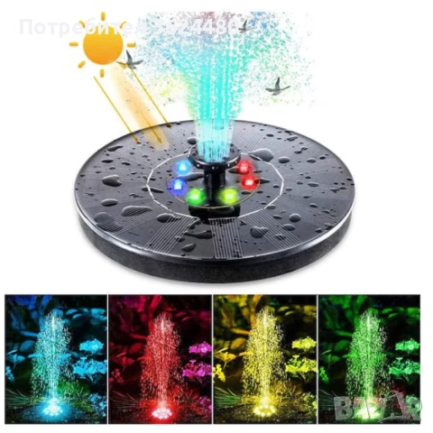 Соларен светещ фонтан за градина 4480, снимка 6 - Декорация за дома - 52472280