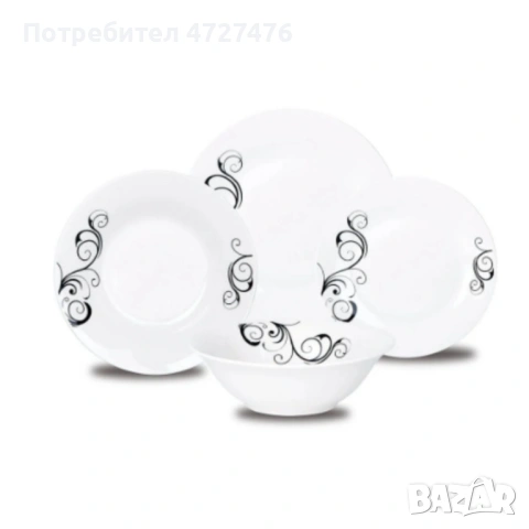 Комплект чинии 24 части с елегантен винтидж дизайн – Възвишен стил за всяка трапеза, снимка 2 - Прибори за хранене, готвене и сервиране - 53342170
