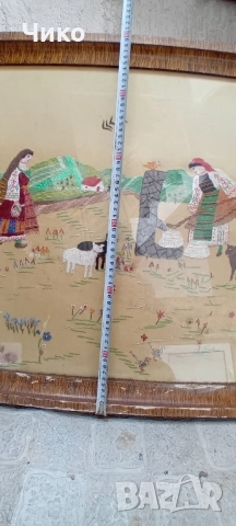 Стар голям панорамен ковьор , снимка 5 - Антикварни и старинни предмети - 52056409