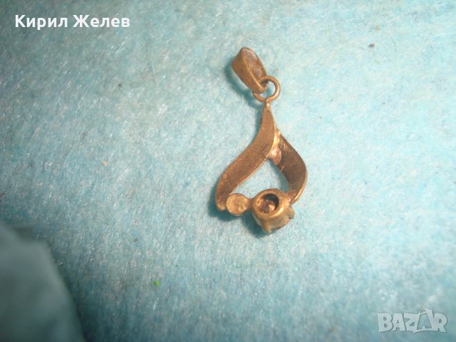 СТАРИННО СКЪПОЦЕННО АРТ ДЕКО БИЖУ БРОНЗ ПОЗЛАТА с ФАСЕТИРАН ГРАНАТ МЕДАЛЬОН ПЕНДАНТ 72101, снимка 6 - Антикварни и старинни предмети - 35653791