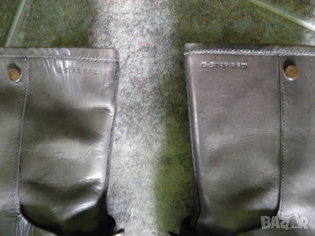 G-star оригинални боти от естествена сива кожа Uk4/37, снимка 6 - Дамски боти - 53245982