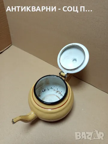 Соц Стар Малък Емайлиран Чайник., снимка 4 - Антикварни и старинни предмети - 49715871