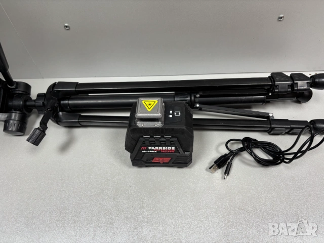 PARKSIDE PERFORMANCE Акумулаторен Лазерен Нивелир с кръстосани линии PKLLP 360 B3–зелен лазер 4V, снимка 15 - Други инструменти - 53295058