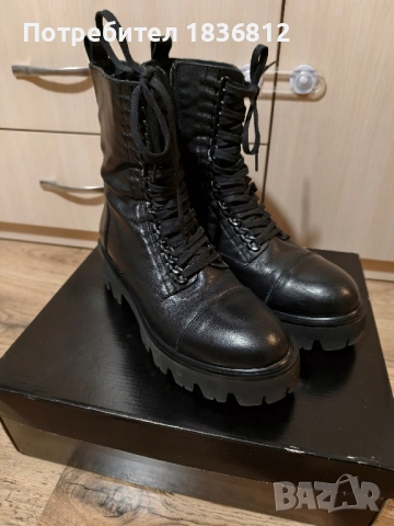 Боти естествена кожа 39, снимка 2 - Дамски боти - 52578275