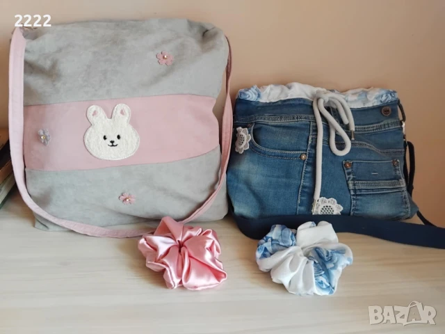 Ръчно изработена чанта зайче , снимка 3 - Чанти - 51116598