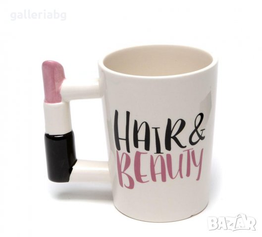 Керамична чаша с червило , снимка 2 - Арт сувенири - 39143160