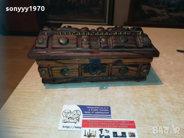 ПОРЪЧАНА-ретро дървена кутия-внос франция-25х12х10см, снимка 6 - Колекции - 30182289