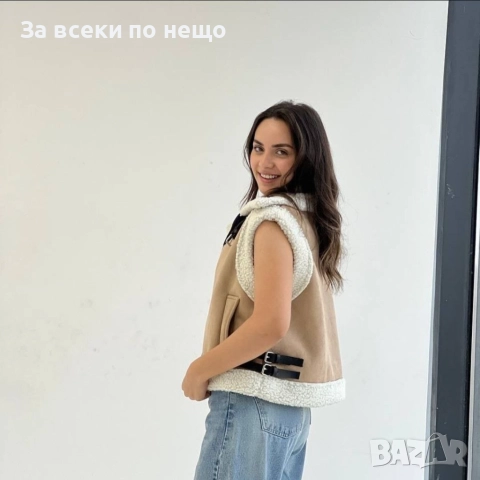 Дамски Елек С Каракул Код S8, снимка 2 - Елеци - 52393406