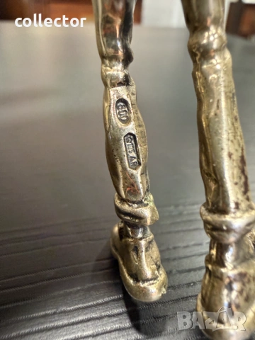 Италианска сребърна фигура на музикант. №8008, снимка 5 - Антикварни и старинни предмети - 53946331