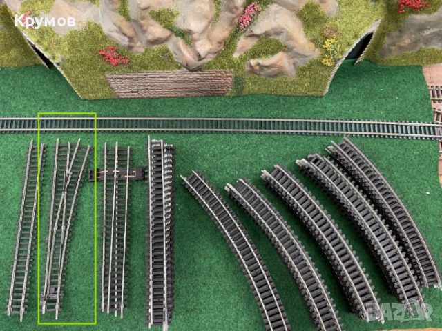 Стрелка дясна права Пико HO 1:87 влак ЖП модел отлична 