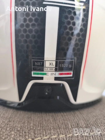 Каска Nolan N87 Rapid N-Com XL бяла – чисто нова, снимка 4 - Спортна екипировка - 54362197