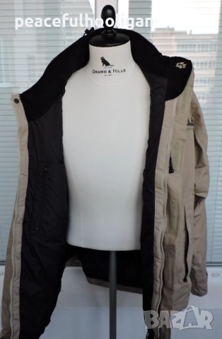 JACK WOLFSKIN Mens Outdoor Full Zipped Lined Beige Jacket UK 44/46 2XL, снимка 2 - Якета - 52671088