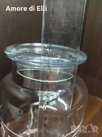 Голям стъклен буркан "Candy Shop" – 28 см, за бонбони и сладки, снимка 2 - Прибори за хранене, готвене и сервиране - 53918600