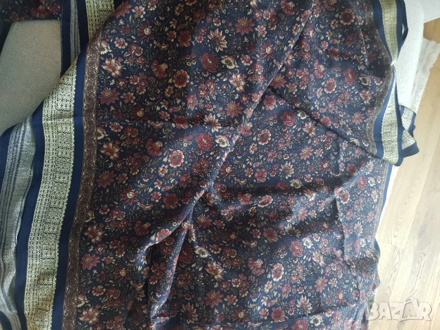 Плат естествена коприна - Оригинална банараска коприна (Banarasi Silk), снимка 3 - Рокли - 52021628