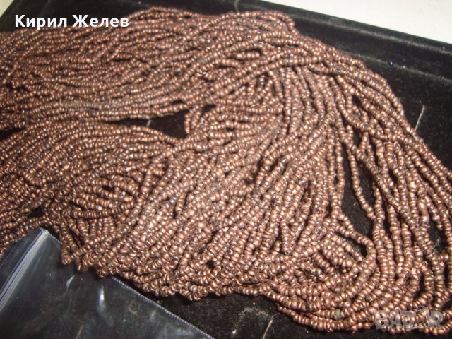 РАЗКОШНА МЪНИСТЕНА ОГЪРЛИЦА ХИЛЯДИ ЦВЕТНИ МЪНИСТА РЪЧНО НИЗАНА с МЕСИНГОВ ПОЗЛАТЕН ПОЛУМЕСЕЦ 7049, снимка 5 - Колиета, медальони, синджири - 30719201