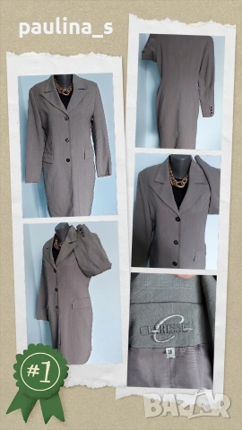 Два различни броя / Преходно вталено манто "Betty Barclay" и "Clarisse" , снимка 12 - Палта, манта - 52166858