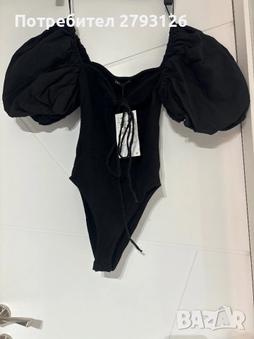 Боди ZARA с бухнали ръкави , снимка 2 - Корсети, бюстиета, топове - 52800614