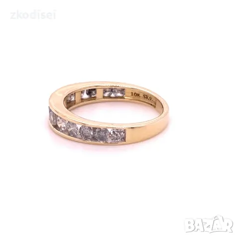 Златен дамски пръстен с 14бр. диаманта 2.51гр. размер:55 10кр. проба:417 модел:28491-1, снимка 3 - Пръстени - 48307586