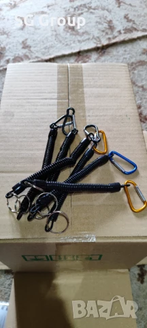 Ключодържател спирала с карабинер