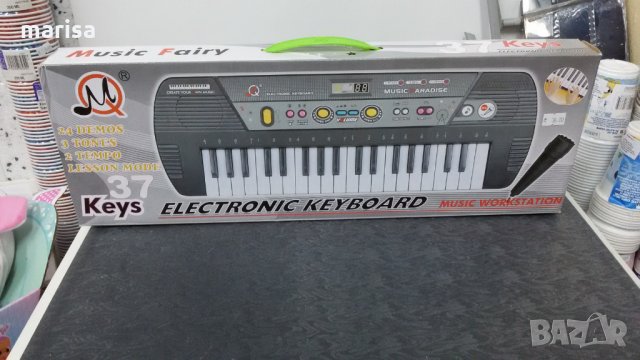 Музикална йоника с микрофон и радио, включени батерии, кутия -  380125, снимка 3 - Музикални играчки - 35055251