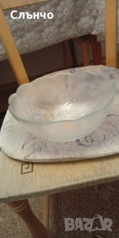 Чиния плато, стъклена купа, снимка 3 - Чинии - 53026015