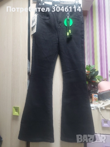 дамско черно дънки